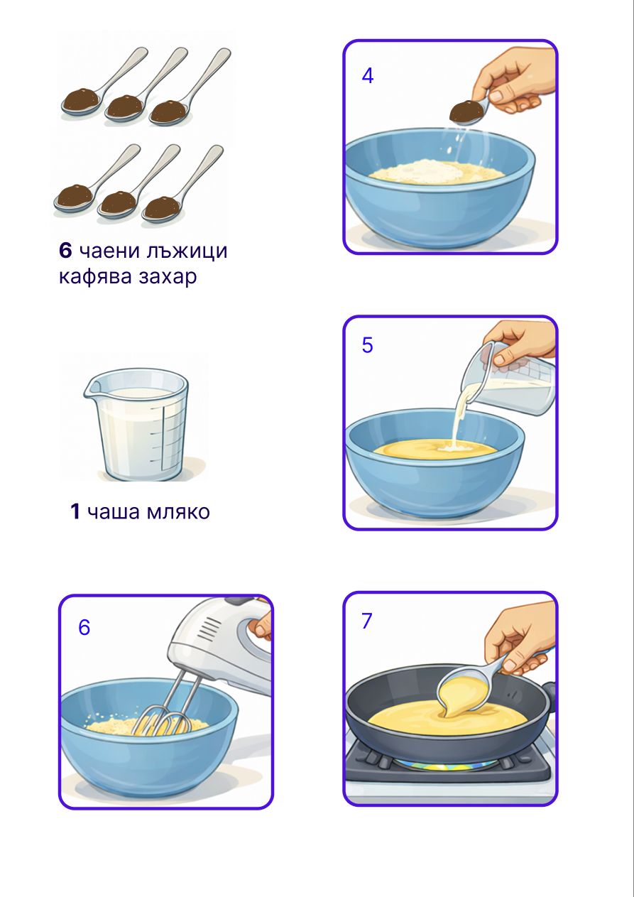 Recipe page 2 - ingredients and steps 4-7