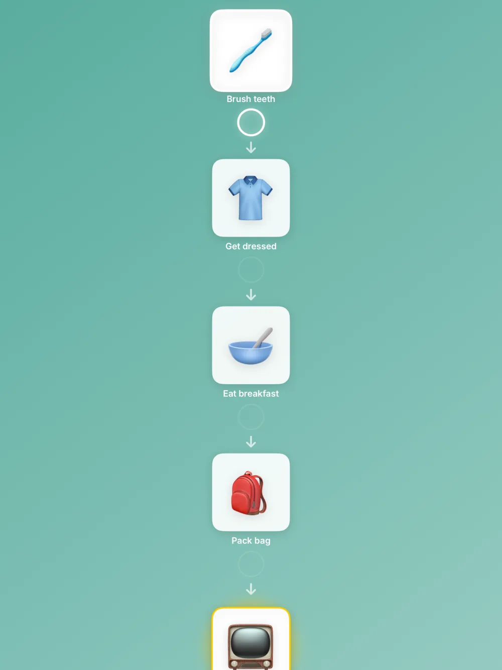 A visual schedule on iPad